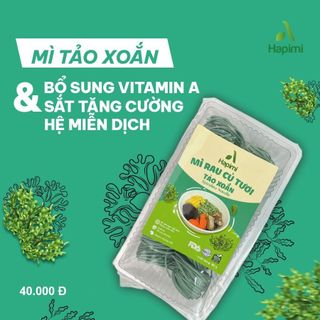 Mì Tảo Xoắn, Mì rau củ sạch, Mì ăn kiêng, Mì Healthy 180g giá sỉ