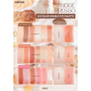 Bảng Phấn Mắt Trang Điểm Đa Năng 6 ô - 2 tầng Sivanna Colors Fall In Love HF617 Thái Lan - Chính hãng