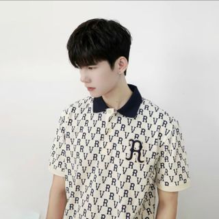 áo cá in màu kem in toàn thân logo thêu to - giá sỉ cạnh tranh