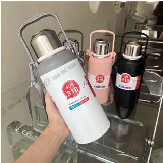 BÌNH GIỮ NHIỆT INOX 316 QUAI XÁCH 900ML giá sỉ