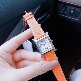 ĐỒNG HỒ NỮ CAO CẤP HEMES DÂY DA MẶT SỐ NIỀNG HỘT 2 BÊN 1