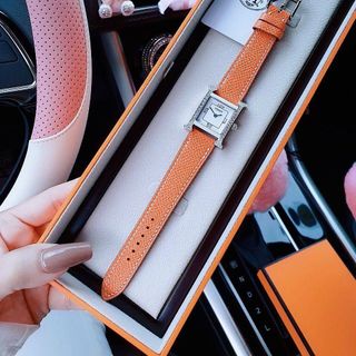ĐỒNG HỒ NỮ CAO CẤP HEMES DÂY DA MẶT SỐ NIỀNG HỘT 2 BÊN 1