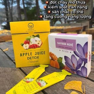 Giảm cân apple juice detox – tặng kèm viên saffron nghệ