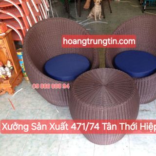 Ghế cafe giá rẻ ghế trứng nhựa giả mây tròn đẹp giá rẻ Sài Gòn