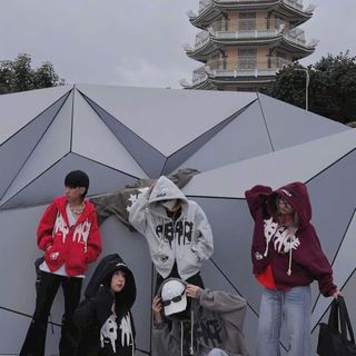 Áo khoác hoodie zip in chữ nổi PREFACE dây kéo 2 đầu