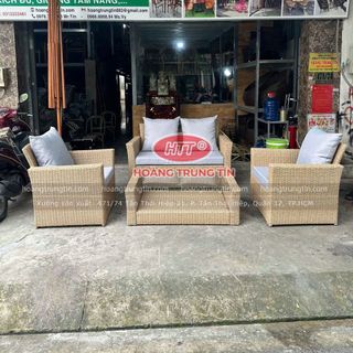 Sofa thanh lý giá rẻ sofa nhựa giả mây thanh lý mới giá sỉ