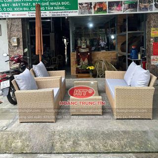 Sofa thanh lý giá rẻ sofa nhựa giả mây thanh lý mới