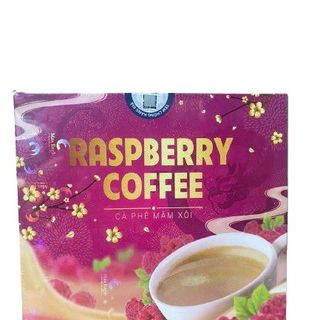 Cafe giảm cân mâm xôi Raspberry coffee - chính hãng check qr code - mẫu mới nhất (hộp 15 gói)