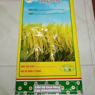 bao lúa giống in sẳn có lồng PE 40kg