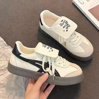GIÀY THỂ THAO NỮ CHẤT DA MIX CHỮ ASLEY PHONG CÁCH HÀN QUỐC - PIPI STORE