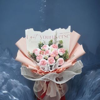 BÓ HOA LEN 10 BÔNG HỒNG TP HCM