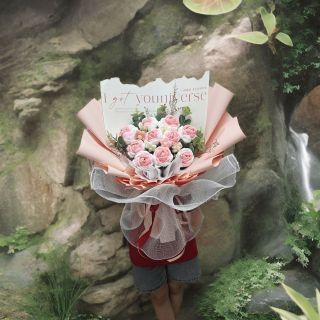 BÓ HOA LEN 10 BÔNG HỒNG TP HCM
