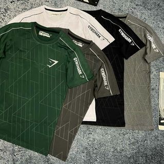 Áo thun nam gymshark né vai mới Phom chất chuẩn đẹp Size m.l.xl.xxl Ri 2222 Tách nửa ri được
