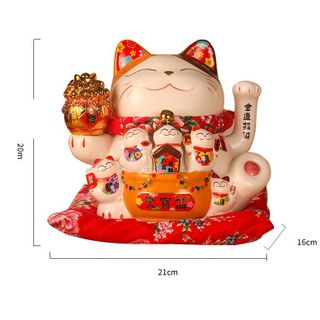 MÈO THẦN TÀI BẰNG SỨ 23X15X20CM