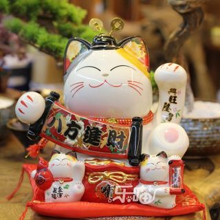 MÈO THẦN TÀI BẰNG SỨ 23X15X20CM