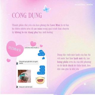 Kẹo lovemint kẹo BJ bạc hà the mát Thái Lan