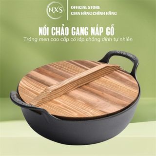 Nồi Chảo Gang Nắp Gỗ giá sỉ