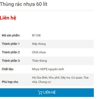 Thùng rác nhựa 60 lít xanh lá không có bánh xe giá sỉ