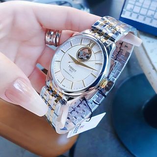 ĐỒNG HỒ NAM CƠ SIÊU CẤP TISỌT DÂY THÉP KÍNH SAPHIRE LỘ MÁY MÀU DEMI 3