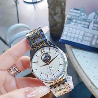 ĐỒNG HỒ NAM CƠ SIÊU CẤP TISỌT DÂY THÉP KÍNH SAPHIRE LỘ MÁY MÀU DEMI 3