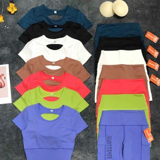 Set lỡ túi hộp croptop ( croptop 2 lớp ) Size: M.L.XL.XXL Ri: 2222 Tách nửa ri được