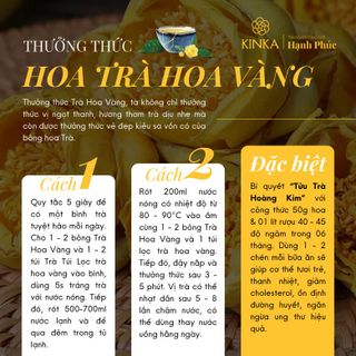 Set trà Phúc Duyên - Hoa trà hoa vàng Gia Lai Kinka