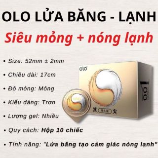 ￼Bao cao su tăng khoái cảm OLO 0.01 lửa băng hộp 10 chiếc giá sỉ