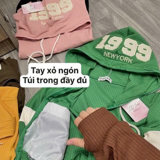 Áo khoác nữ áo khoác thun gân tay xỏ ngón