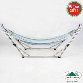 (SẢN PHẨM BÁN CHẠY) Khung Võng Xếp gọn Thái Sơn - Đầu Cong - inox 201, sáng bóng