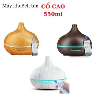 Máy xông tinh dầu cổ cao (đen, vàng, trắng sữa) dung tích 550 ml