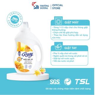 Nước giặt xả REVY 2 trong 1 - Hương Hoa Hạ - Sạch Sẽ & Thơm Ngát