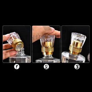 Chai Thủy Tinh Đựng Rượu Hibiki Nhỏ 500ml Với Nắp Bi Acrylic Đáy Núi - M88.DN