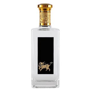 Chai thủy tinh dẹp chữ nhật nắp bi vàng 500ml - M50