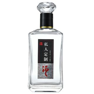 Chai thủy tinh 500ml nắp kim cương đen - M49.1