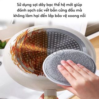 Miếng Rửa Chén Bát 3 Lớp Bọt Biển - Miếng Cọ Xoong Nồi Giẻ Rửa Bát Đĩa Đa Năng Siêu Tạo Bọt
