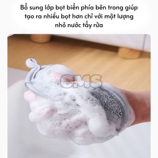 ￼Miếng Rửa Chén Bát 3 Lớp Bọt Biển - Miếng Cọ Xoong Nồi Giẻ Rửa Bát Đĩa Đa Năng Siêu Tạo Bọt giá sỉ