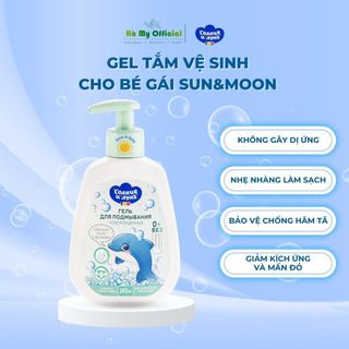 Dung dịch vệ sinh cho bé Sun & Moon cá heo Nga 265ml cho bé từ 0 tuổi