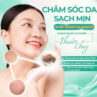 Tẩy trang YA SAMAYA 600ml chiết xuất HA 7% & lô hội cho da thường, hỗn hợp, dầu nhờn (XANH)