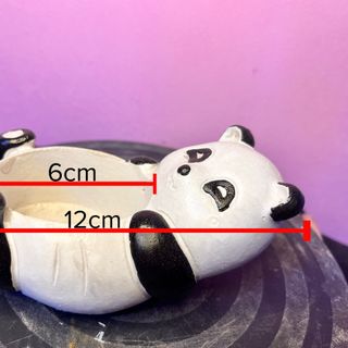 chậu xi măng mini trồng sen đá hình gấu trúc, chậu trồng xương rồng