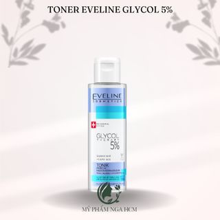 Nước hoa hồng Toner Eveline 5% Glycolic Acid (xanh) căng bóng, láng mướt, mờ thâm mụn giá sỉ