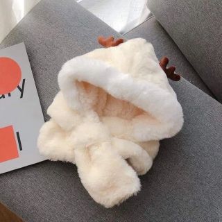 Mũ lót lông kèm khăn quàng cổ sừng hươu ngộ nghĩnh cho bé trai , bé gái