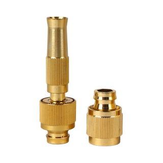 Muvako Vòi phun vòi, Vòi phun áp suất cao 1\ 2 "3\ 4" có thể điều chỉnh, Phương pháp thoát nước có thể điều chỉnh Vòi phun nước mạ đồng thau bền đa năng cho cây tưới nước Xe giặt