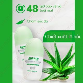Lăn khử mùi Agrado Lô hội (xanh lá) unisex cho cả nam & nữ