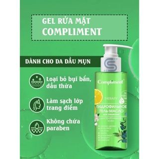 Gel rửa mặt OIL COMPLIMENT Xanh Lá, giảm mụn sạch sâu, phù hợp da dầu mụn, dễ mụn (DẠNG VÒI)