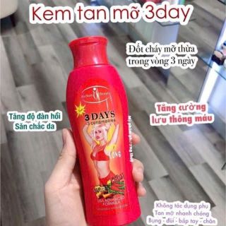 Kem Xóa Tan Mỡ 3Day Thái Lan  200ml giá sỉ