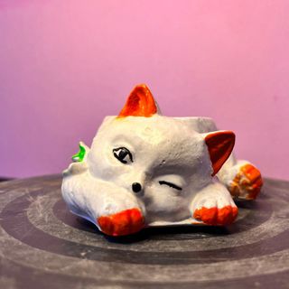 Chậu xi măng mini trồng sen đá hình mèo