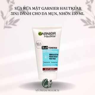 Sữa Rửa Mặt Garnier Hautklar 3in1 Dành Cho Da Mụn & Bị Nhờn 150 ml giá sỉ