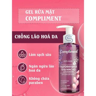Gel rửa mặt OIL COMPLIMENT Tím, chống lão hóa, phù hợp mọi loại da, da lão hóa (DẠNG VÒI)