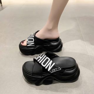 Dép BM Quai Chéo In Chữ