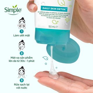 Gel rửa mặt Simple ngừa mụn cho da dầu, da mụn (XANH DƯƠNG)
